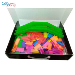 محتویات جعبه بازی فکری دو مینو 500 قطعه پرشین