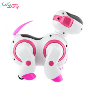 نمای کناری از ربات dancing dog کد 8200 رنگ صورتی