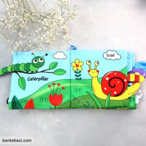 تصویری از صفحات کتاب پارچه ای وارداتی طرح کفشدوزک