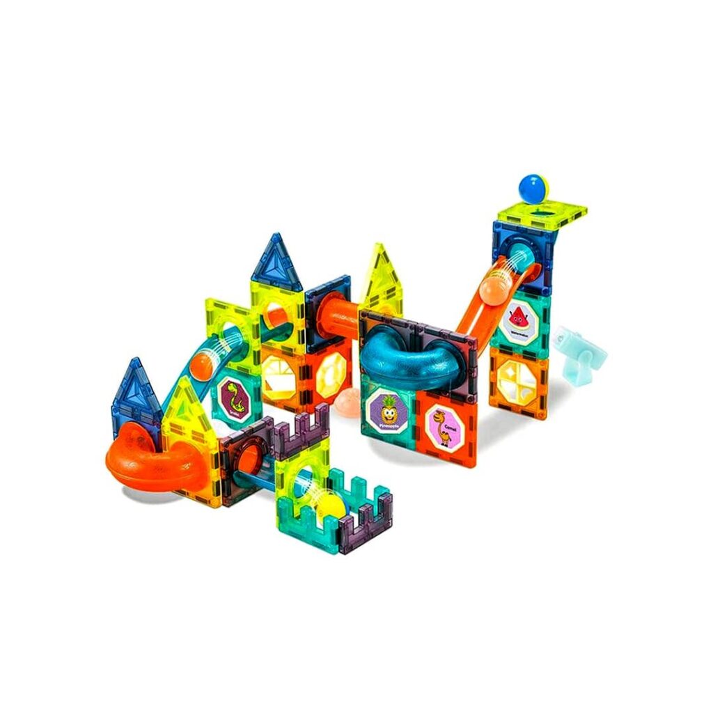 سازه ساخته شده با مگنت تایل ماربل ران 42 قطعه